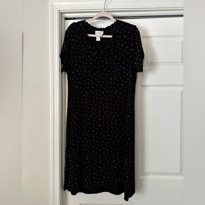 NWOT Coldwater Creek black print cocktail dress